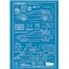 FaNaTtik Ritorno al futuro Time Machine Blueprint Stampa artistica - Edizione limitata A3 poster stampa - DeLorean Schematic Wall Art per appassionati di cinema, collezionisti e amanti della
