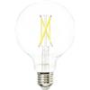 PHILIPS Lampadina a LED Globe, luce bianca calda, E27-60 W, trasparente, a risparmio energetico, lampadina a filamento