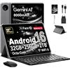 MENTUME Tablet 11 Pollici con Gemini AI, Tablet Android 16 con Cover, Mouse & Tastiera, Octa-Core, 32 GB RAM + 256 GB ROM + 2 TB TF, 1920x1200 Display HD, 90 Hz, Fotocamera Doppia 8MP + 16MP, 8000mAh (Grigio)