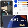 SRJTEK Incell - Schermo LCD di ricambio per Samsung Galaxy S21 Ultra 5G per Samsung Galaxy S21 Ultra 5G Display per SM-G998U SM-G998b/DS, digitalizzatore di ricambio, parte di riparazione con cornice