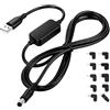 RUNCCI-YUN USB DC-DC Voltage Step Up Converter Cavo da 5 V a 12V USB a 5,5 x 2,1 mm e 10 adattatore, Cavo convertitore boost