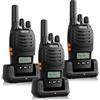 Retevis H777D Walkie Talkie Professionali 3 Pezzi, PMR446 senza Licenza, Schermo LCD, USB-C, 1200 mAh, VOX, Allarme di Emergenza, Woki Toki Portatile per Squadra Sicurezza(Confezione da 3, Nero)