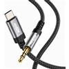 MAX EXCELL Cavo USB C a Jack 3.5mm AUX con Chip DAC in Nylon Intrecciato, Plug & Play, Type C a AUX 3.5 mm per iPhone 17/16/15, Samsung Galaxy, iPad, Computer, Auto