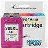 Mondo Stampa Cartuccia Inchiostro compatibile con HP 300XL Tricromia Casa | Ideale per DeskJet D2560 F4210 F4280 ENVY 100 Photosmart C4680. Colori vivaci e dettagli nitidissimi su foto e documenti.