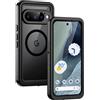 Lanhiem Cover per Google Pixel 11 Pro IP68 Impermeabile Antiurto Nero | Custodia magnetica ricarica wireless,protezione outdoor completa,impermeabile,antipolvere e antischiizzi,ideale per cantieri