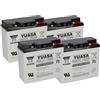 Akkuman.de Akkutechnik vom Fachmann 4 batterie AGM al piombo, 12 V, 22 Ah, compatibili con 48 V, scooter ROLEKTRO 5 ECO-City Plus 45 REC22