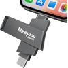 Nzeplou Chiavetta flash da 256 GB per iPhone, iPad, chiavetta USB 3.0 ad alta velocità per iPhone 15/16 Pro, registrazione ProRes 4K, unità esterna di backup per foto, video e file, Plug & Play