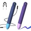 AZURAOKEY Confezione da 2 penne stilo per touch screen per bambini, con lacci, anti-rotolamento, universale, per iPad Air, Mini Pro, Fire Kids, colore: blu e viola
