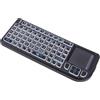 VBESTLIFE Tastiera TV Wireless con Touchpad 2.4G Bluetooth | Per PC, HTPC, IPTV, Per Android TV, Batteria da 300 MAh, USB C Ricaricabile, Portata di 33 Piedi, Compatto