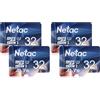 Netac 32G Scheda Micro SD Set da 2, Scheda di Memoria A1, U1, C10, V10, FHD, 600X, UHS-I Velocità fino a 90/10 MB/sec(R/W) Micro SD Card per Telefono, Videocamera, Switch, Tablet (Confezione da 2)