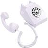 MENDUNER Telefono Vintage Bluetooth Senza Fili, Telefono Fisso retrò con Ricarica di Tipo C, Ornamento per con Messaggi Vecchio Stile per la Decorazione Domestica (WHITE)