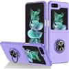 COQUE Custodia per Galaxy Z Flip 5 5G Cover, Pellicola Shell All-inclusive Custodia per telefono con supporto video ad anello, Cover pieghevole per Samsung Galaxy Z Flip 5 5G-Viola