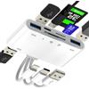 HOYULLI Adattatore USB C a USB SD per iPhone 17 16 15 14 13 Pro Max per Apple per iPad compatibile con Samsung S26 S25 S24 Lettore di schede Micro SD Lightning cavo memoria OTG 3.0 porte connettore multiporta
