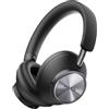 EarFun Wave Pro X cuffie Bluetooth cancellazione rumore, cuffie wireless | Doppio driver, aptX Lossless, Hi-Res Audio, 90 h, 8 microfoni IA, chiamate HD, Bluetooth 6.0, Multipoint, app