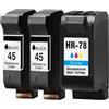 Generic Cartuccia 45 78 Compatibile con HP DeskJet 1220C 3820 | Testo chiaro, colori vivaci, fornitura di inchiostro stabile, stampa affidabile, installazione semplice(3pcs)