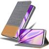 Cadorabo Custodia Libro per Samsung Galaxy A70 in GRIGIO CHIARO MARRONE - con Vani di Carte, Funzione Stand e Chiusura Magnetica - Portafoglio Cover Case Wallet Book Etui Protezione