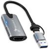 Reagle Scheda Acquisizione Video HDMI 4K 30Hz, Capture Card USB-A/USB-C 2 in 1, Full HD 1080p 60Hz, USB 3.2 Gen 1, per OBS VLC, Streaming, Console, Fotocamera, Laptop e PC
