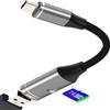 zoyuzan Lettore Micro SD USB C Adattatore di Memoria Schede a USB Card Reader Compact Flash Esterno Mini OTG Porta TF Adapter Tipo C Drive per iPhone 17 16 15 Pro Max Compatibile con Samsung S26 S25