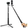 Wiseten Asta per Selfie da 94 cm con Treppiede per Insta 360 X6 X5 X4 X3 GoPro Hero | Bastone Selfie Treppiede per DJI Osmo Pocket 4 3 GoPro Hero 13/12/11/10/9/8/Max Action Cameras