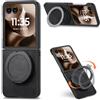 COQUE Custodia per Motorola Razr 60 Ultra Custodia per telefono con supporto girevole a 360°, custodia protettiva sottile antiurto per Motorola Razr 60 Ultra-Nero
