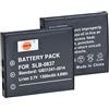 DSTE 2 batterie ricaricabili SLB-0837 compatibili per Samsung Digimax i6 PMP, Digimax L50, Digimax L60, Digimax L80, L700, NV3, NV5, NV7