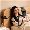 Generico Supporto Cellulare e Tablet con Braccio Flessibile 70 cm, Porta Smartphone a Collo di Cigno 360° con Morsetto, Supporto Telefono Universale per Letto, Tavolo, Scrivania e Divano, Nero