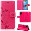 betterfon Oppo A74 / A74 4G, custodia a libro Oppo A74, con funzione leggio, scomparti per carte di credito, per Oppo A74 / A74 4G, rosa
