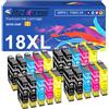 Tito-Express EcoSerie Tito-Express - Cartucce per stampante compatibili con Epson 18XL Expression Home XP-102 XP-202 XP-205 XP-215 XP-225 XP-302 XP-305 XP-312 XP-315 XP-322 XP-325 XP-412 XP-415 XP-422 XP-425 20-Pack