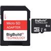 BigBuild Technology - Scheda di memoria MicroSD da 8 GB, ultra veloce, classe 10, 80 MB/s, per tablet Huawei MediaPad T3 10, adattatore SD incluso