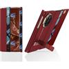 COQUE Custodia Flip in Pelle per Huawei Mate XT, Cavalletto, Chiusura Magnetica, Custodia Flip Pieghevole per Telefono con Finestrella per Huawei Mate XT-Rosso