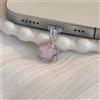 Generic 1 tappo antipolvere creativo a forma di stella con diamanti di tipo C, accessorio decorativo per iPhone 16 e 15, Samsung, USB C, rosa (per Apple Phone)