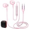 ACANDYA Cuffie USB C per Xiaomi Redmi Note 15 Pro+ 17 Pro Max Poco F7 F8 Pro 5G | Auricolari In-Ear con Microfono Cavo, Auricolari USB Tipo C per Honor Magic8 Pro 400 Smart X9d X7d Pixel 10 9 Pro Fold, Rosa