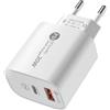 Generic Caricatore da muro USB PD20W - Doppio blocco di ricarica rapida USB A e Tipo C | Power Cube QC3.0 per telefoni, tablet e altoparlanti | Adattatore per caricabatterie USB compatto ed efficiente p