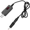 FTVOGUE Display del convertitore di tensione progressivo Cavo di potenziamento da USB a CC Router Cavo di conversione progressivo USB 9V/12V