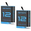 HUAENG Confezione da 2 batterie di ricambio da 2580 mAh per GoPro Hero 12/11/10/9