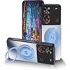 Anlalish Compatibile con Nubia Z60 Ultra magnetica con supporto ad anello, opaca, custodia ultra sottile antiurto (blu)