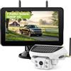 VASTEND Retrocamera Wireless Solare Magnetica per Camion, Monitor 7 Pollici(VS-7H) | Montaggio magnetico senza fori, batteria da 10000 mAh fino a 30 ore e visione IR 15-20 m per manovre notturne