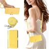 GoodcAcy Custodia Cover per Realme 8 4G/Realme 8 Pro con Cordino per Cellulare,Portafoglio in Pelle Cover Folio a Libro con Slot per Porta Carte Supporto Magnetica Flip Case -Giallo