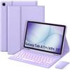 MoKo Custodia con Tastiera Mouse per Galaxy Tab A11+/A9+ Plus 11'', Lilla | Tastiera Bluetooth Retroilluminata 7 Colori con Porta S Pen per Tab A11+ A9+ 2025/2023, QWERTY Inglese