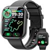 Hwagol Smart Watch (rispondi/effettua chiamate), fitness tracker da 1,85, smartwatch cardiofrequenzimetro/monitor del sonno/contapassi/calorie, oltre 140 modalità sportive, orologio fitness da uomo e