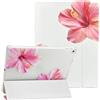 NITITOP Cover per iPad Air 3, iPad ProFiore Motivo, Rosso Ibisco | para iPad Air 10,5 (3a Gen 2019) / iPad Pro 10,5 (2017), con Portapenne, Triplo Supporto