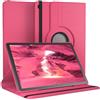 EAZY CASE - Custodia per tablet Samsung Galaxy Tab A11 Plus, cover smart da 11 pollici, custodia rotante con supporto pieghevole, 360° girevole con funzione stand, tasca in similpelle, rosa