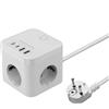 Mars Gaming MD-CUBE35, Powercube Multifunzionale Compatto, 3 Spine SCHUKO + 2 USB-C + 2 USB-A, Ricarica Rapida PD 35W, Tecnologia GaN, Cavo 1.8m, Pulsante ON/OFF e Indicatore LED, 9 Protezioni, Bianco