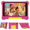 Gleeso Tablet Bambini 7 Pollici Android Tablet Controllo Parentale(Pink) | Kids Tablets 32GB+128GB TF, Kids Pre-Installato, Doppia Fotocamera,Tablet con Protettiva Antiurto Custodia