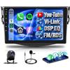 Rimoody Autoradio per Toyota RAV4 2007-2012 Senza Fili Carplay Android Auto You-Tube Vi-Link Bluetooth FM/RDS DSP EQ, 9 Pollici Touchscreen Radio 2 Din con USB/AUX/MIC SWC Telecamera Posteriore