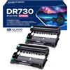 GOTOBY Unità tamburo DR730 di ricambio per Brother DR730 DR-730 DR 730 compatibile con stampanti HL-L2395DW HL-L2370DW HL-L2350DW HL-L2390DW MFC-L2710DW MFC-L2750DW DCP-L2550DW (2 tamburi, non toner)