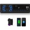 GOHHDL Autoradio 1-DIN con DAB+ e Bluetooth, lettore MP3 con Type-C/USB, 60 Watt x 4, 12-14 V