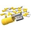 AUPROTEC 100x Connettore Femmina 4,0-6,0 mm² giallo 6,3 mm FDD Capicorda Preisolati PVC Connettori Crimp Ottone Stagnato Terminali per Cavi Fili Elettrici
