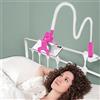 Generic Supporto flessibile con base a morsetto a collo di cigno per scrivania, letto, ufficio, clip regolabile per guardare leggere (rosa)