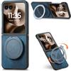 COQUE Custodia per Motorola Razr 60 Ultra Custodia per telefono con supporto girevole a 360°, custodia protettiva sottile antiurto per Motorola Razr 60 Ultra-Blu